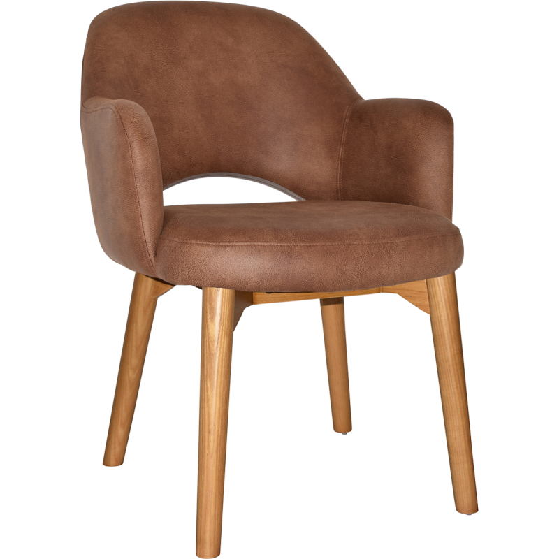 Albury Arm Chair Light Oak Timber Leg - Image 8