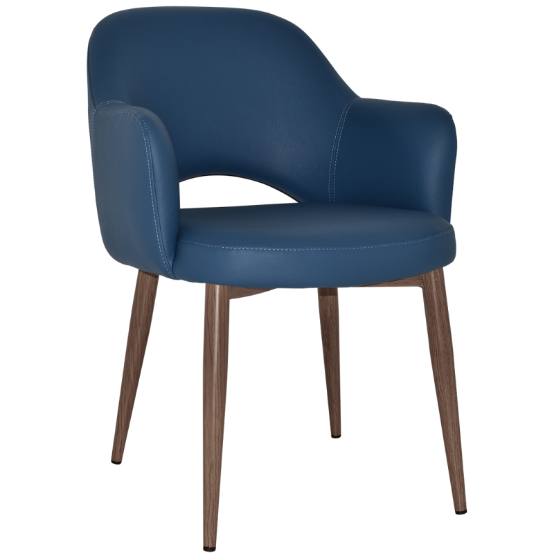 Albury Arm Chair Light Walnut Metal Leg - Image 11