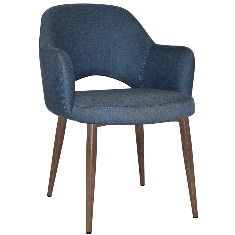 Albury Arm Chair Light Walnut Metal Leg - Image 5