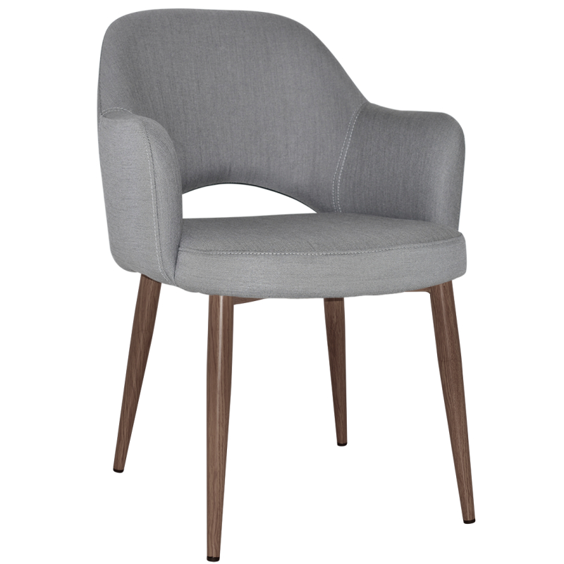 Albury Arm Chair Light Walnut Metal Leg - Image 8