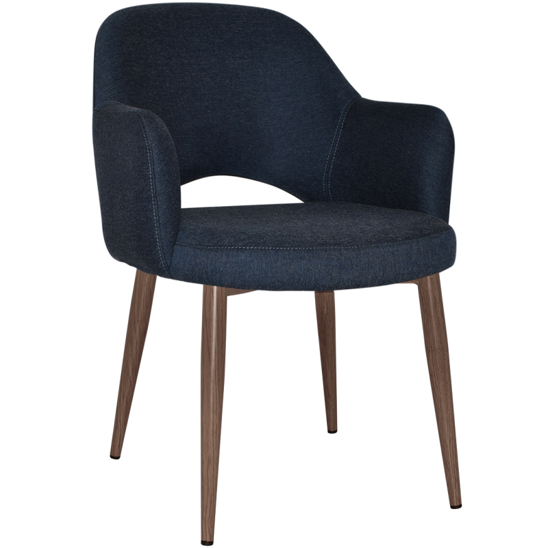 Albury Arm Chair Light Walnut Metal Leg - Image 6