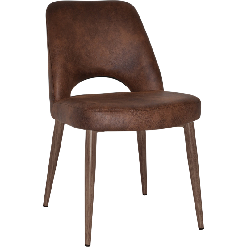 Albury Chair Light Walnut Metal Leg