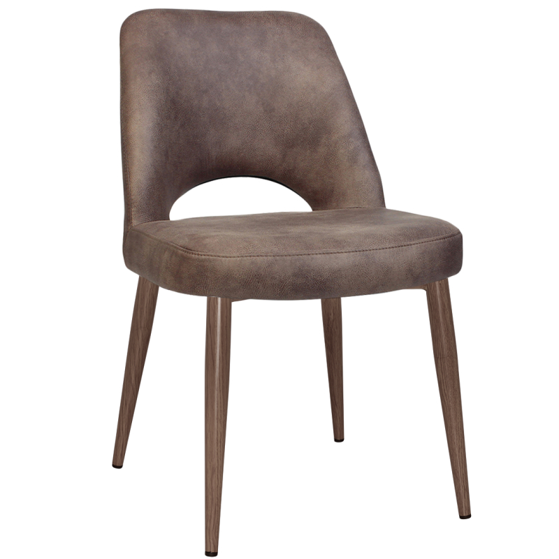 Albury Chair Light Walnut Metal Leg - Image 3