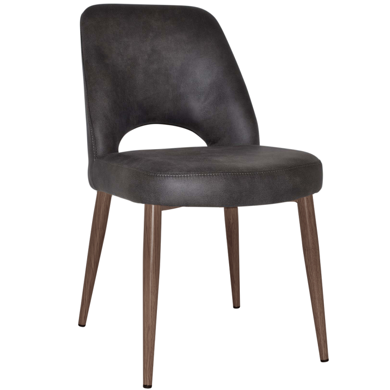 Albury Chair Light Walnut Metal Leg - Image 4