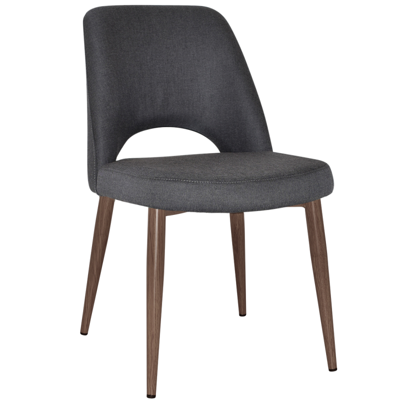 Albury Chair Light Walnut Metal Leg - Image 7