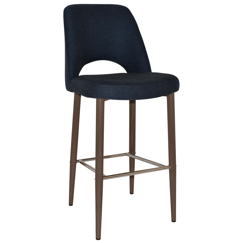 Albury Stool 75cm Light Walnut Metal Leg - Image 5