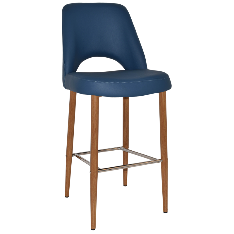 Albury Stool 75cm Light Oak Metal Leg - Image 11