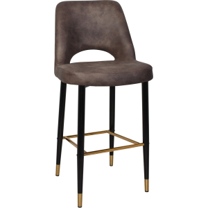 Alternative view of Albury Stool 75cm Brass Detail Leg