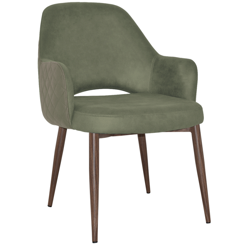 Albury XL Arm Chair Light Walnut Metal Leg - Image 3