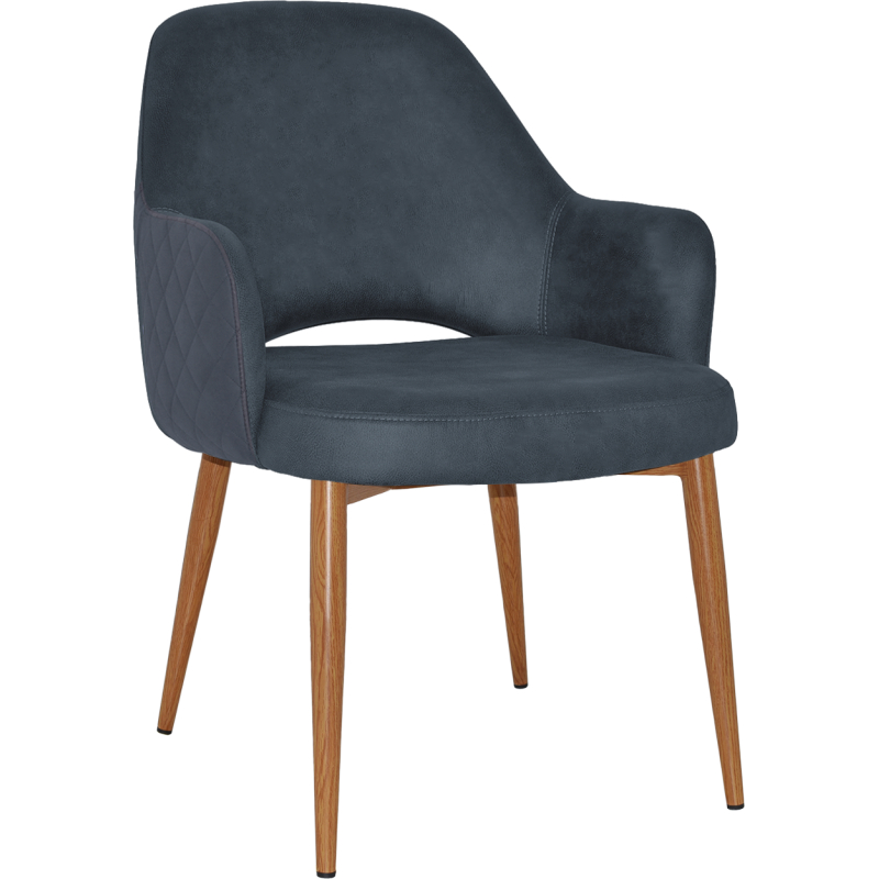Albury XL Arm Chair Oak Metal Leg - Image 2