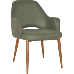 Albury XL Arm Chair Oak Metal Leg