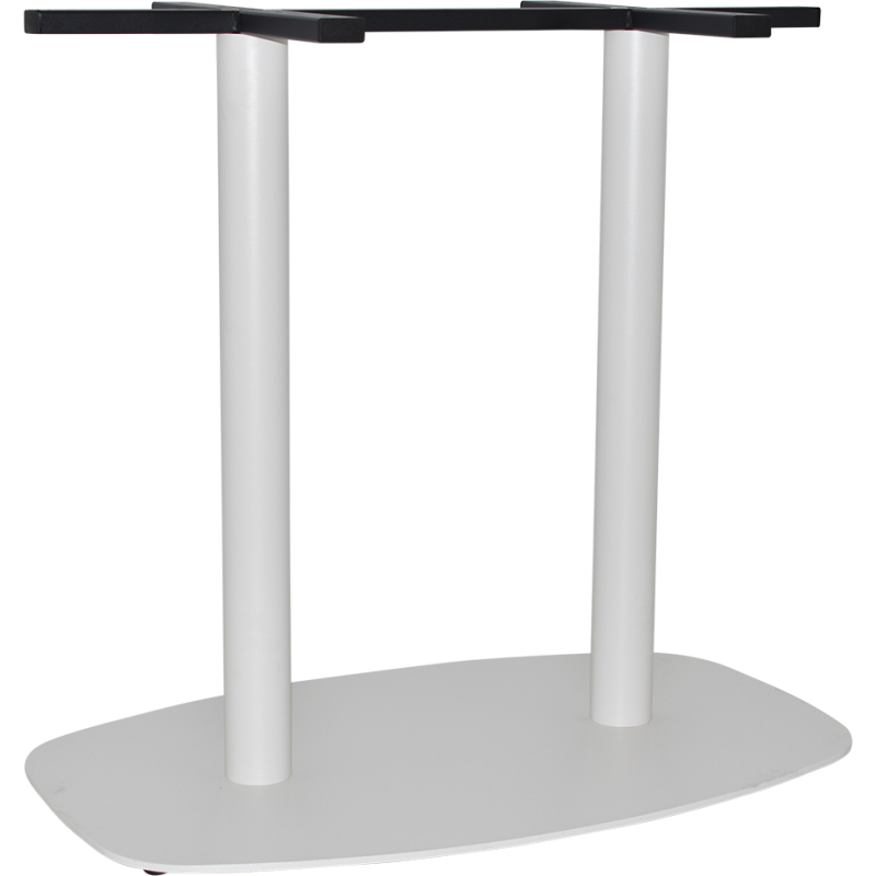 Arc Twin Table Base 800mm x 500mm White - Image 2
