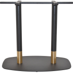 Arc Tivoli Table Base 730mm Black Brass Collar