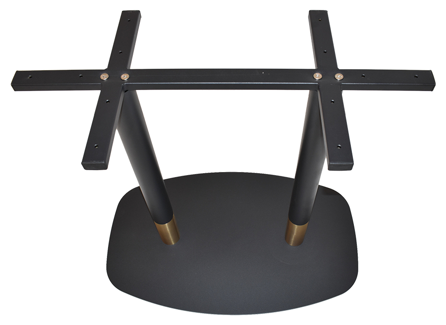 Alternative view of Arc Tivoli Table Base 730mm Black Brass Collar