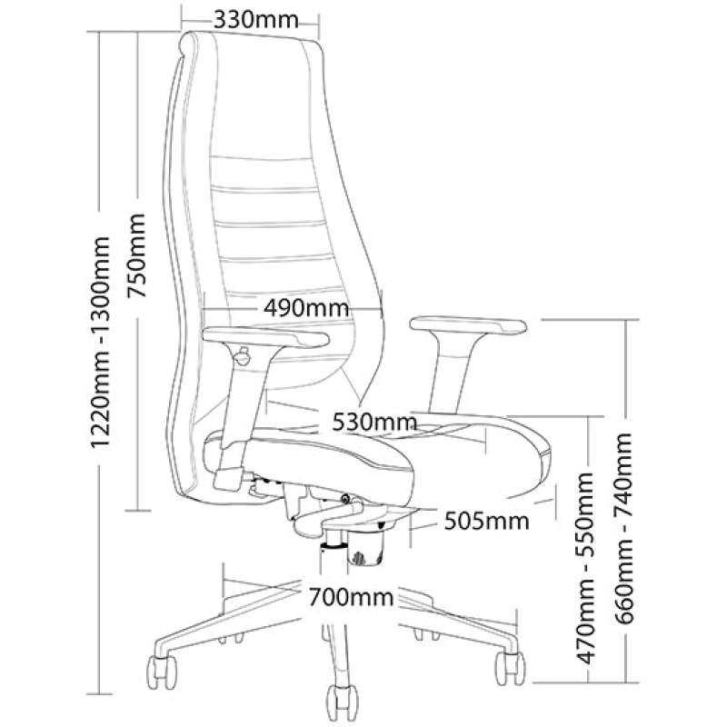 Boston Executive Office Chair - Image 6