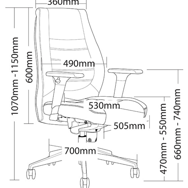 Boston Executive Office Chair - Image 7