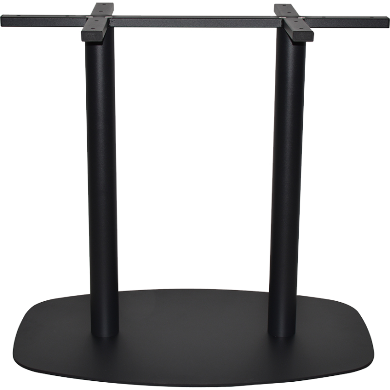 Arc Twin Table Base 800mm x 500mm Black - Image 2