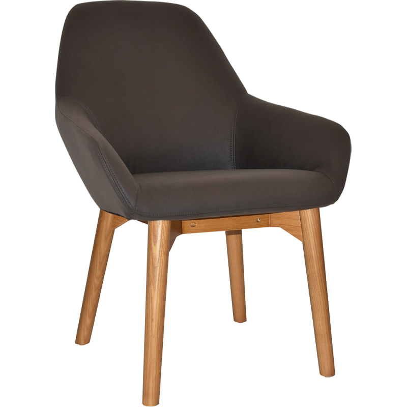 Bronte Tub Chair Light Oak Timber Leg - Image 8
