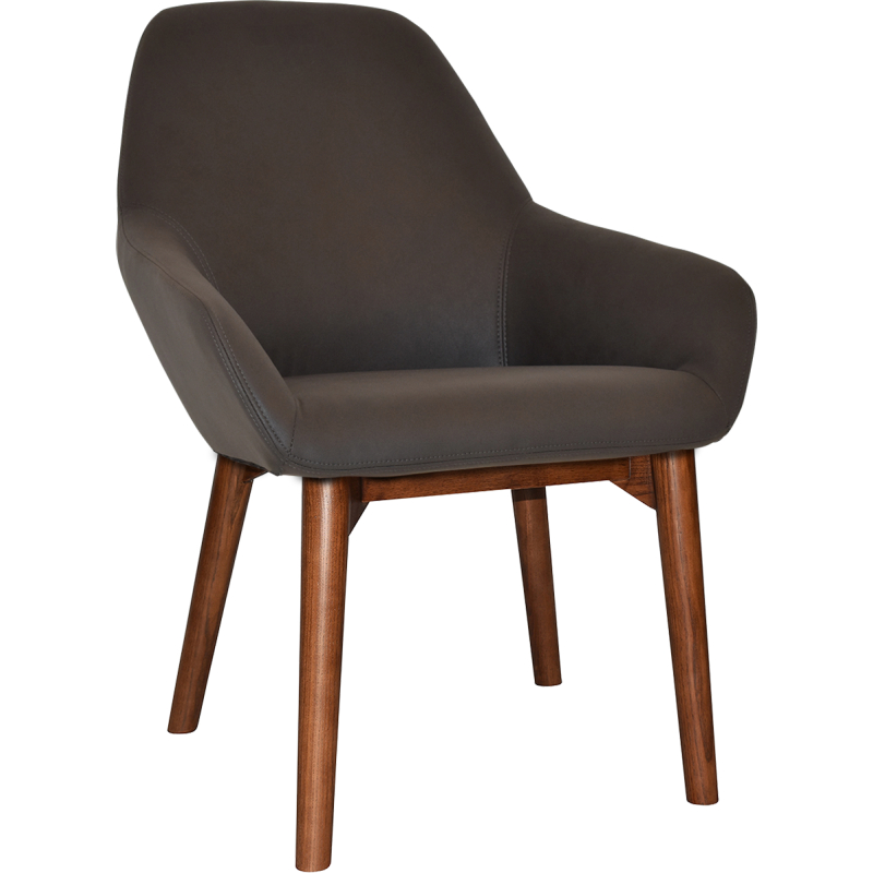 Bronte Tub Chair Walnut Timber Leg - Image 7