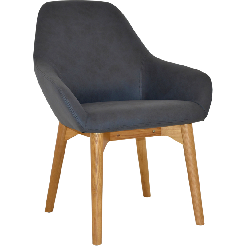 Bronte Tub Chair Light Oak Timber Leg - Image 9