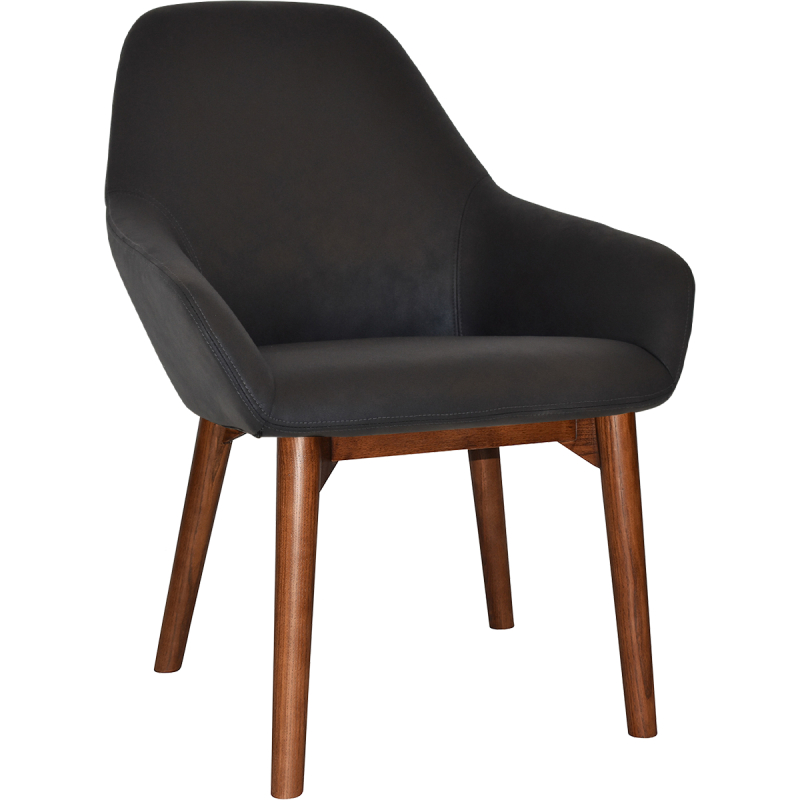 Bronte Tub Chair Walnut Timber Leg - Image 9
