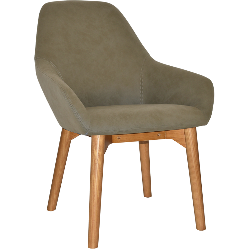 Bronte Tub Chair Light Oak Timber Leg - Image 11