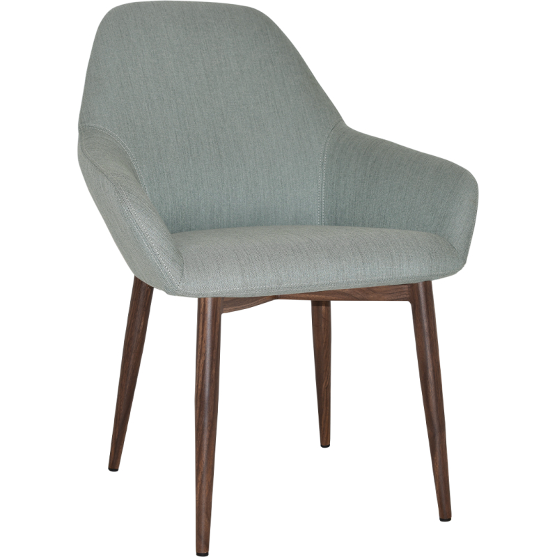 Bronte Tub Chair Light Walnut Metal Leg - Image 2