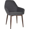 Bronte Tub Chair Light Walnut Metal Leg - Image 4