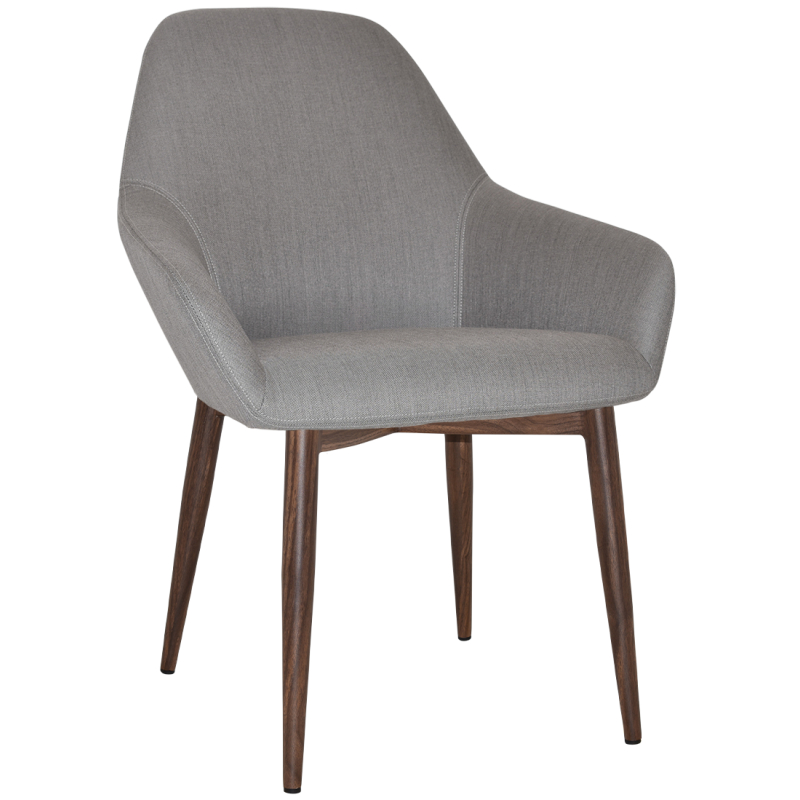 Bronte Tub Chair Light Walnut Metal Leg - Image 5