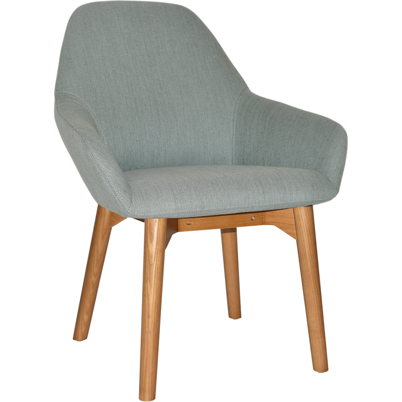 Bronte Tub Chair Light Oak Timber Leg - Image 4