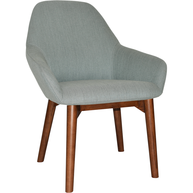Bronte Tub Chair Walnut Timber Leg - Image 3