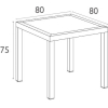 Ares Table 80cm Square - Image 7