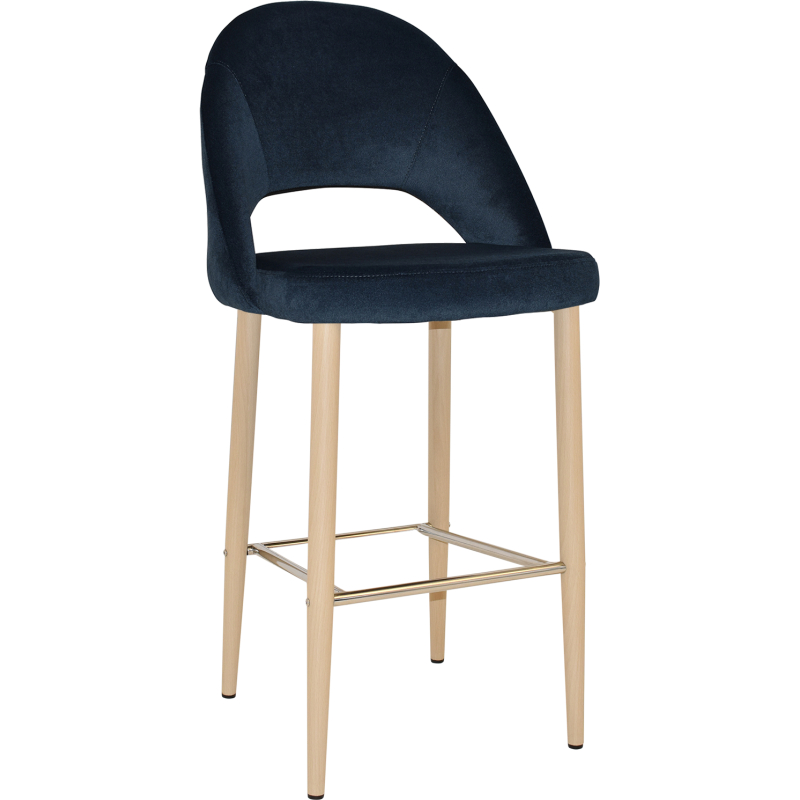 Chevron Stool Birch Metal Leg - Image 2