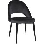 Chevron Chair Black Metal Leg