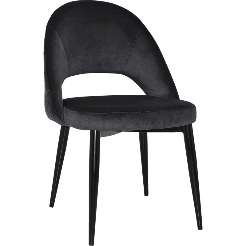 Chevron Chair Black Metal Leg
