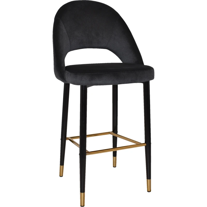 Chevron Stool 75cm Brass Features Leg
