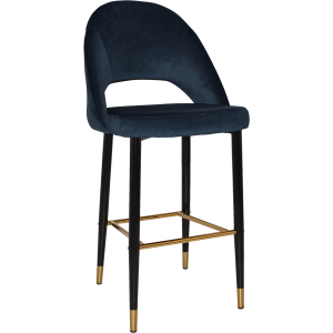 Alternative view of Chevron Stool 75cm Brass Features Leg