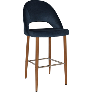 Alternative view of Chevron Stool 75cm Light Oak Metal Leg