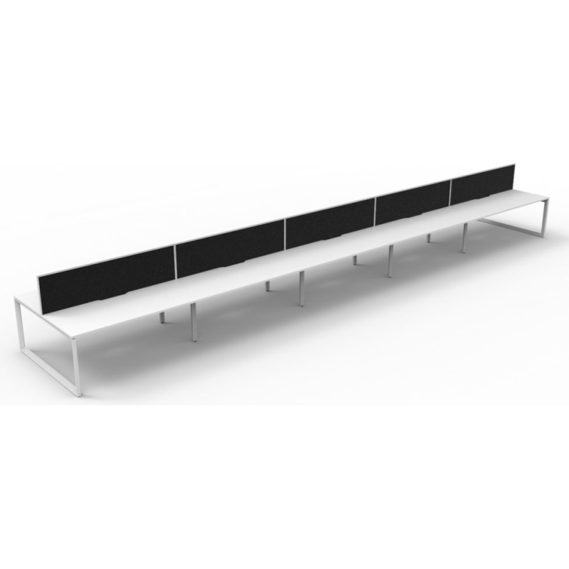 Deluxe Loop Leg Double Workstation With Screen - Image 18
