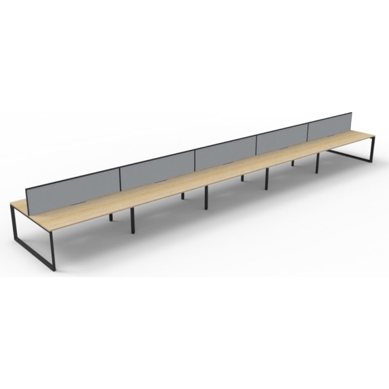 Deluxe Loop Leg Double Workstation With Screen - Image 19