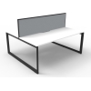 Deluxe Loop Leg Double Workstation With Screen - Image 3