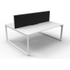 Deluxe Loop Leg Double Workstation With Screen - Image 4