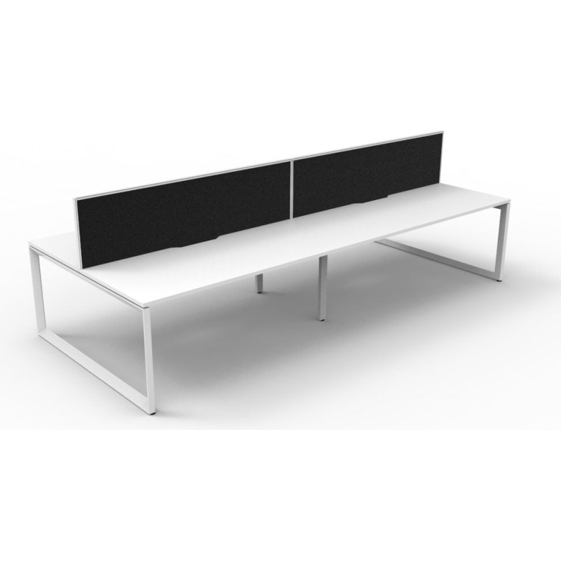 Deluxe Loop Leg Double Workstation With Screen - Image 8