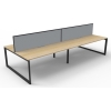 Deluxe Loop Leg Double Workstation With Screen - Image 5