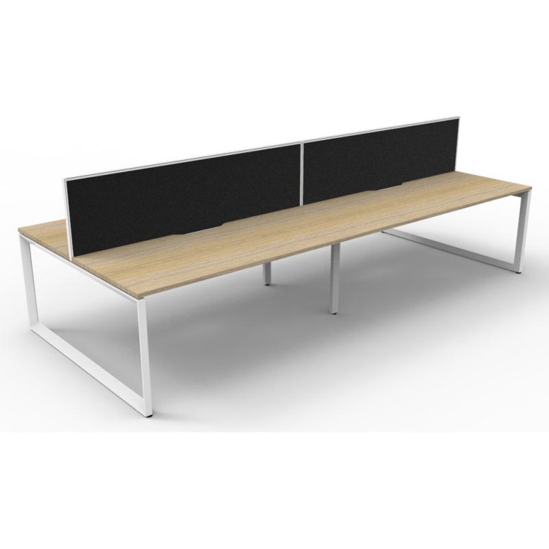 Deluxe Loop Leg Double Workstation With Screen - Image 6