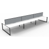 Deluxe Loop Leg Double Workstation With Screen - Image 11