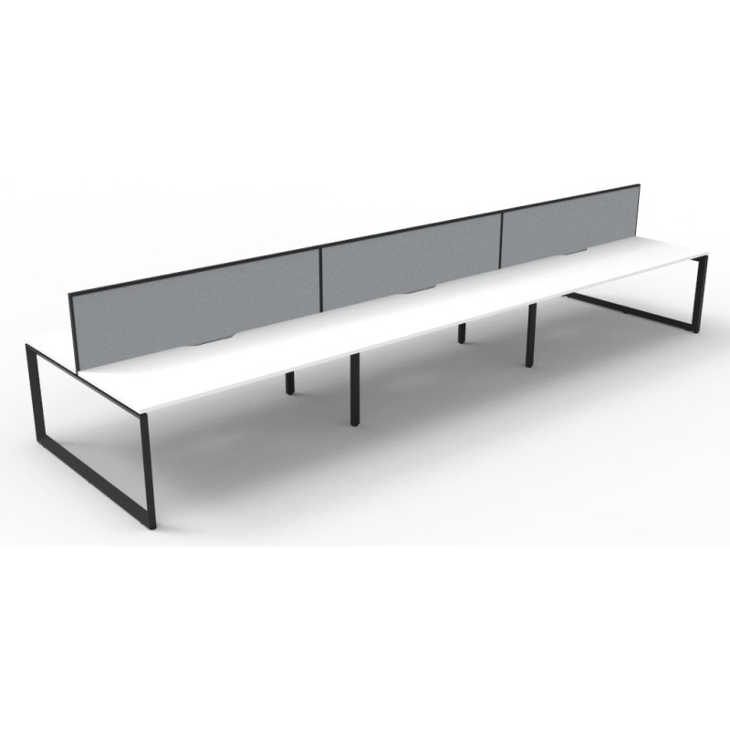Deluxe Loop Leg Double Workstation With Screen - Image 11