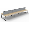 Deluxe Loop Leg Double Workstation With Screen - Image 9