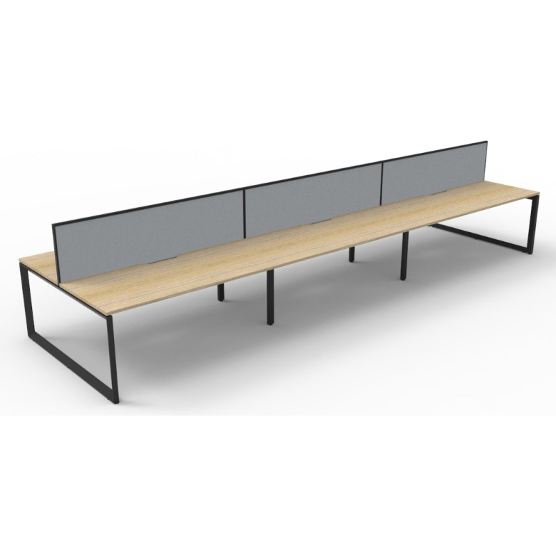 Deluxe Loop Leg Double Workstation With Screen - Image 9