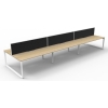 Deluxe Loop Leg Double Workstation With Screen - Image 10